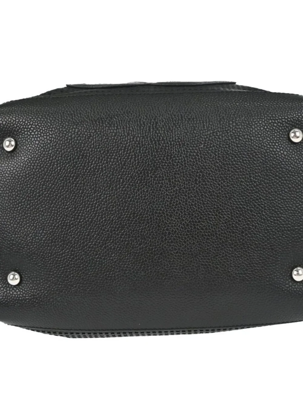 Chanel Black Perforated Calfskin Handbag 179182